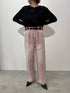 HIGH RISE TUCK WIDE PANTS / PINK /Y252-31064
